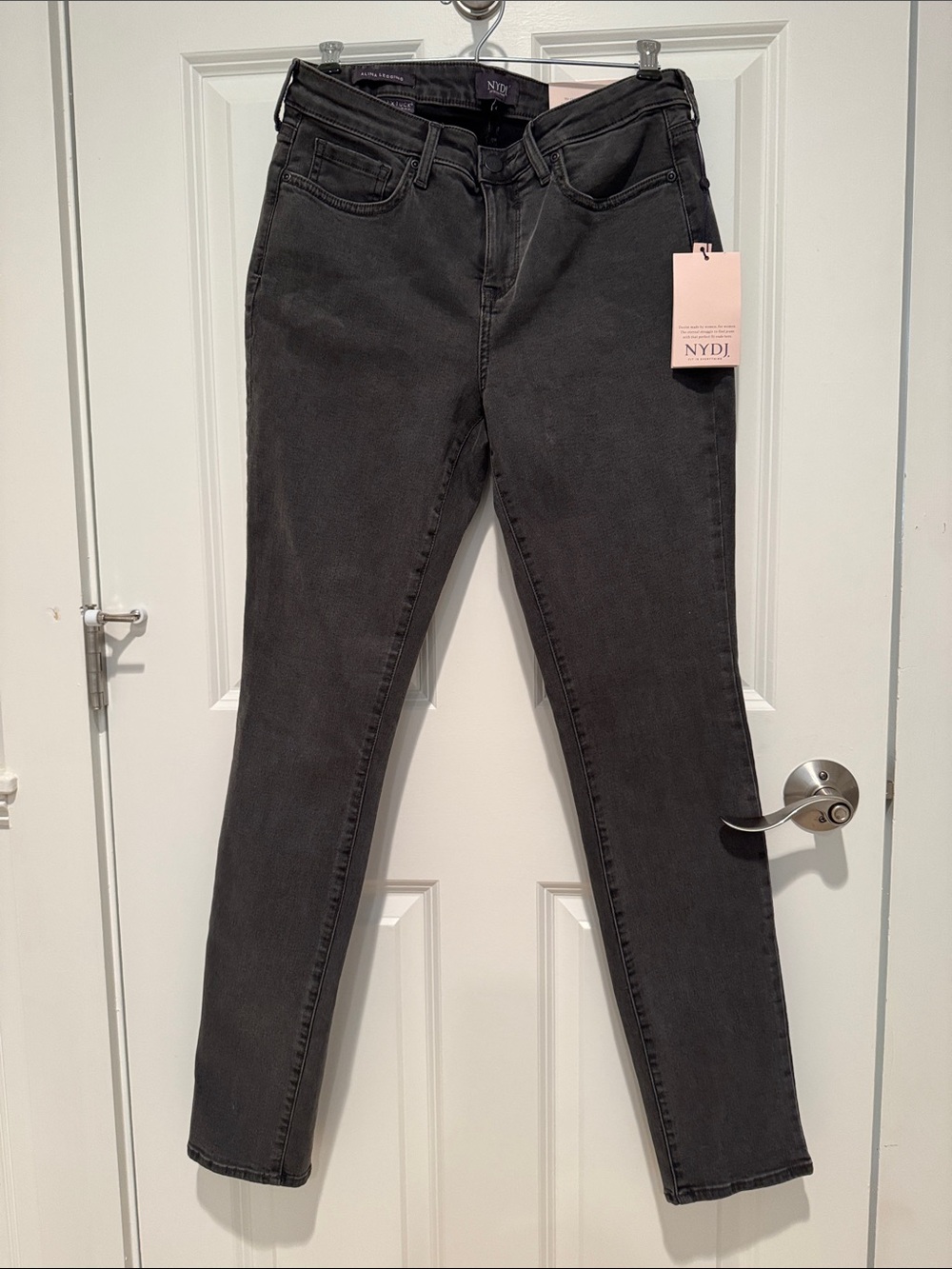 NYDJ Dark Gray Alina Leggings Size 4 NWT